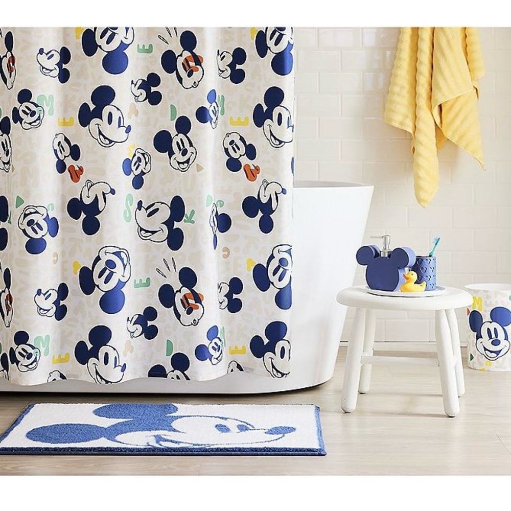 Blue and White Mickey Mouse Rug - Picture 5 of 10
